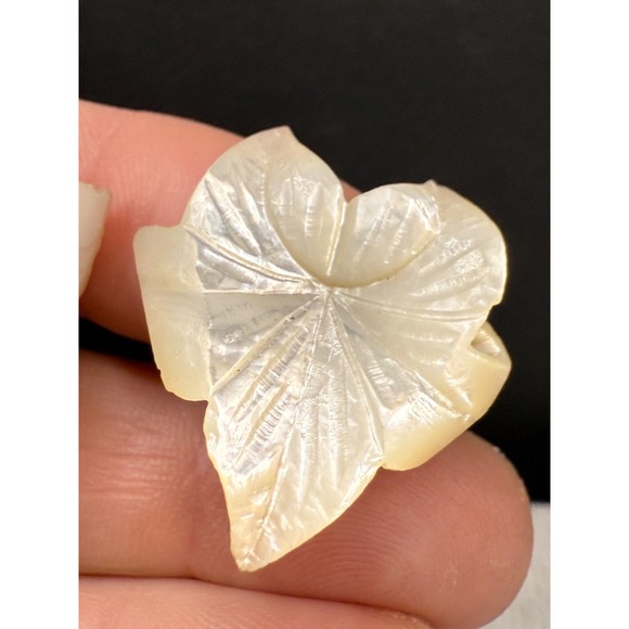 Vintage Mother Of Pearl Brooch Earrings Set Screw‎ Back - Picture 3 of 9